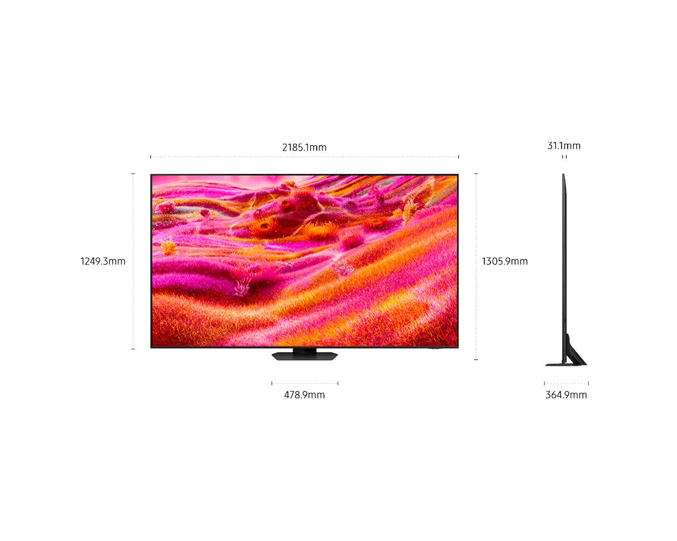 TV AI Neo QLED 98” QN90F 2025 – 4K, sans reflet